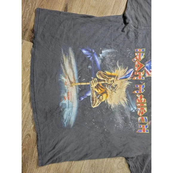 Iron Maiden Vintage 90s UK Shirt Alice Cooper Metallica Megadeth Sabbath Ozzy XL - Picture 2 of 11